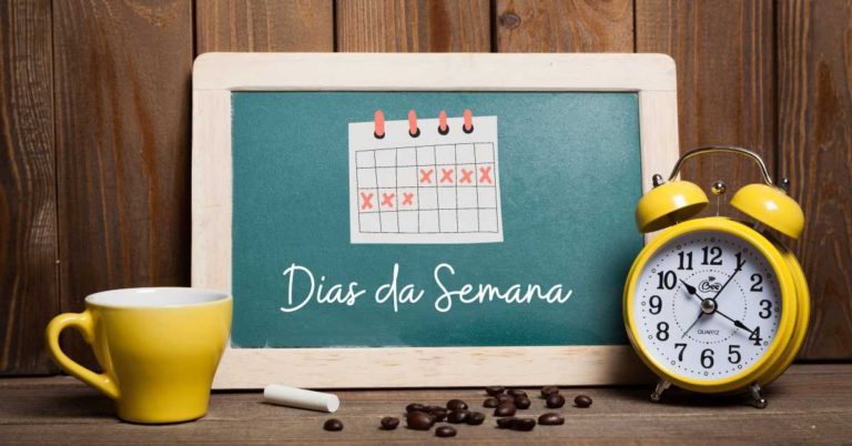 Dias da semana em inglês com Pronúncia Escrita Iupi